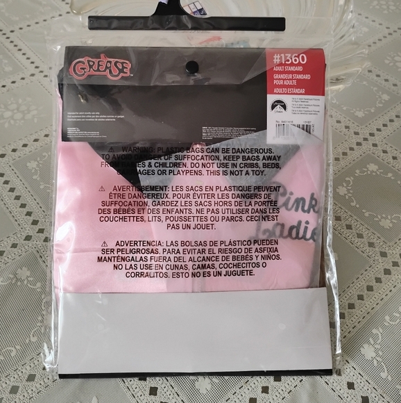 🆕 Grease Pink Ladies Jacket, Adult Standard, New - Picture 8 of 11